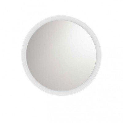 Oglinda cu iluminat LED design circular ONAR alba