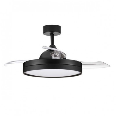 Lustra LED cu Ventilator si telecomanda NEVMA negru