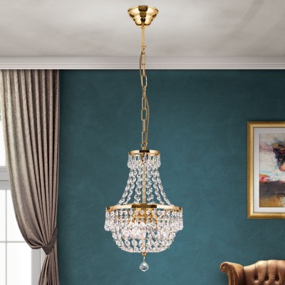 Candelabru cristal design lux Sheraton D-25cm 3L gold plated 