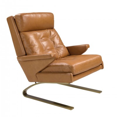 Fotoliu LUX design italian Cowhide camel