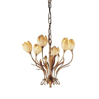 Candelabru 6 brate LUX realizat manual Tulipani