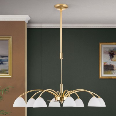 Candelabru 8 brate elegant design modern OPALDESIGN, auriu mat