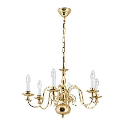 Candelabru 6 brate design clasic FLAMISCH, alama lucioasa