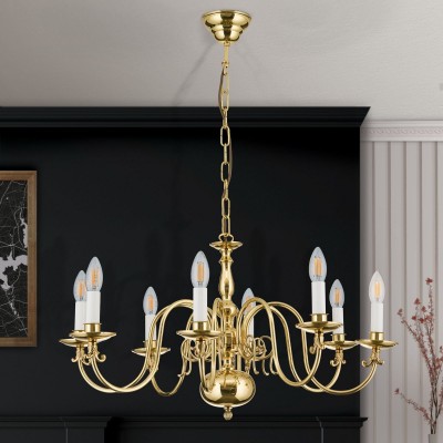 Candelabru 8 brate design clasic FLAMISCH, alama lucioasa