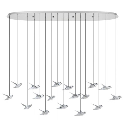 Lustra LED suspendata design modern Paratebueno 17 crom