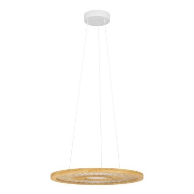 Lustra LED suspendata design lemn natural DEHESA