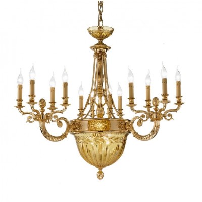 Candelabru clasic LUX realizat manual Amber