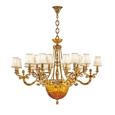 Candelabru XXL clasic LUX realizat manual Amber