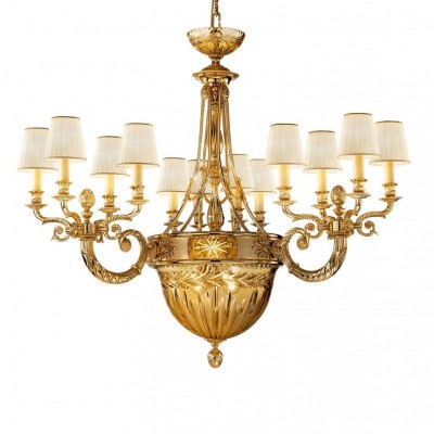 Candelabru XL clasic LUX realizat manual Amber