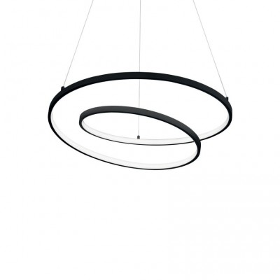 Lustra LED suspendata design circular Oz sp d60 on-off 2700k negru