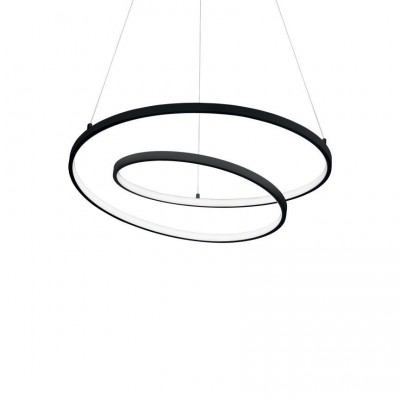 Lustra LED suspendata design circular Oz sp d60 on-off 4000k negru