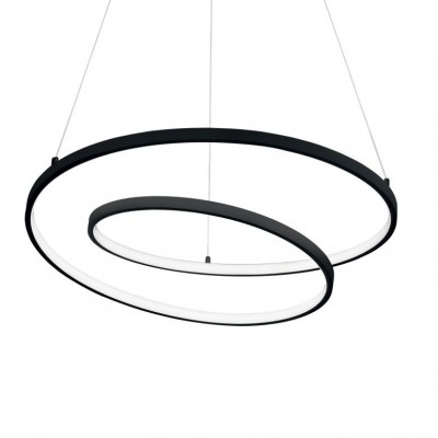 Lustra LED suspendata design circular Oz sp d80 on-off 2700k negru