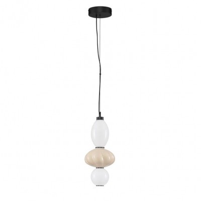 Pendul LED decorativ ceramic Bej, Alb, ONETA