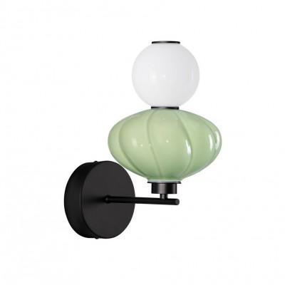 Aplica de perete LED decorativa ceramica Alb, Verde, ONETA