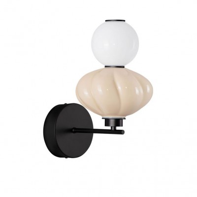 Aplica de perete LED decorativa ceramica Alb, Bej, ONETA