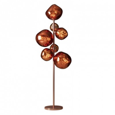 Lampa de podea moderna cu 7 globuri chihlimbar LIQUID DIAMOND
