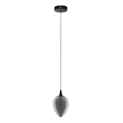 Pendul LED modern, Metal, Sticla, Fumuriu, Nali