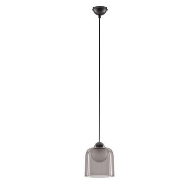 Pendul LED modern, Metal, Negru, Acrilic, DIONE