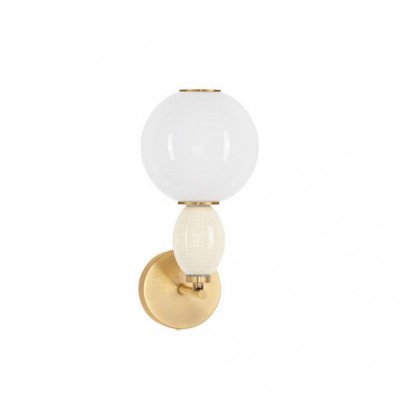 Aplica LED decorativa ceramica bej, alb, OBRIE