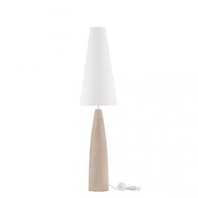Lampadar decorativ, Ghips, Crem, Tesatura, Alb, Mizu