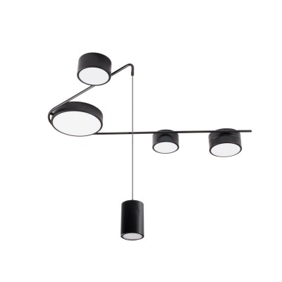 Lustra cu 5 spoturi LED, Negru, Zumaia II