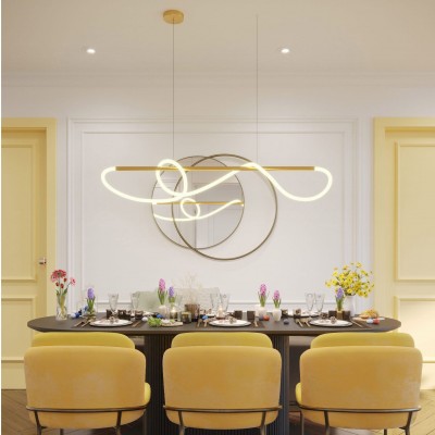 Lustra LED design modern LAGUNA auriu