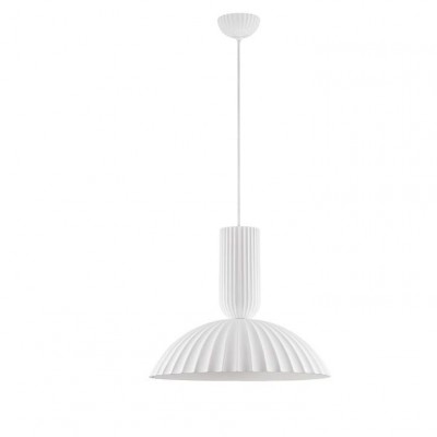Lustra suspendata design decorativ Ghips, AMMOS alb