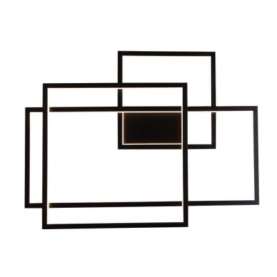 Aplica LED XXL dimabila design modern GEOMETRIC negru