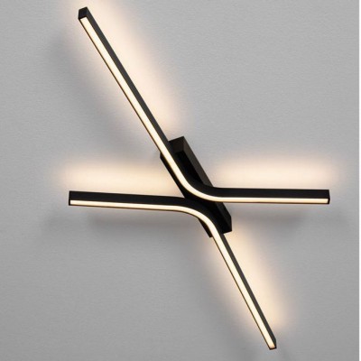 Lustra LED aplicata design modern AKRO negru