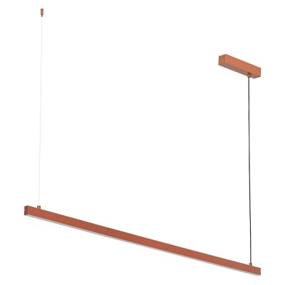 Lustra suspendata LED, 120cm, Otel, Teracota, MIAMI